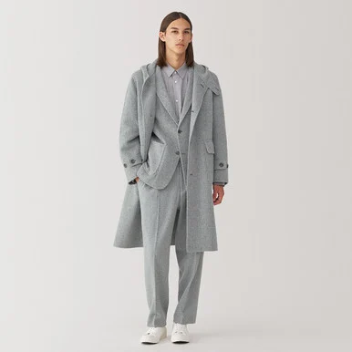 Capotto Duffel in misto cashmere riciclato da uomo
