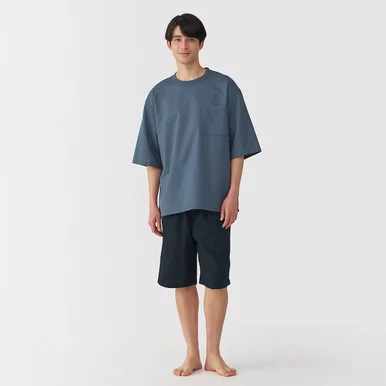 Set di abbigliamento da casa a maniche corte traspirante da uomo