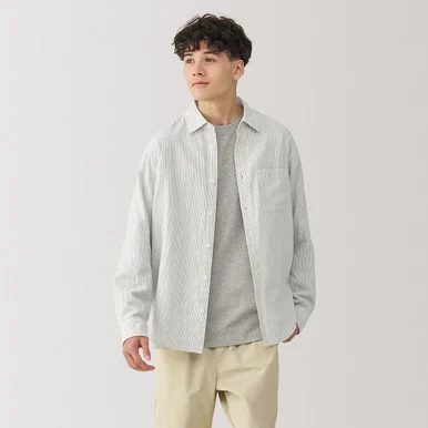 Camicia da uomo in doppia garza misto kapok