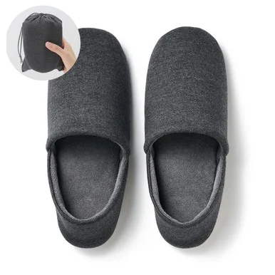 Chaussons de voyage pliabili in cotone pile con sacchetto - Viaggio