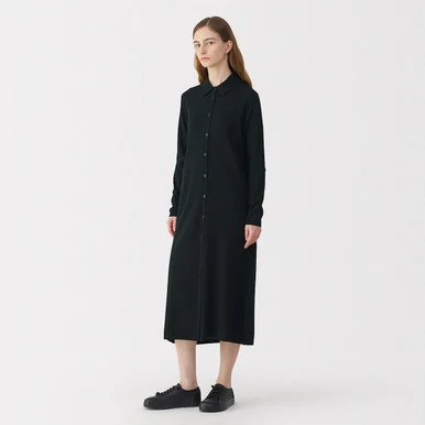 Abito donna in maglia in cotone e lana di yak