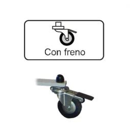 Ruote con freno individuale Ø 6 cm - Mobercas