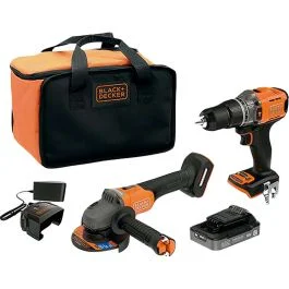 Black+decker Trapano + smerigliatrice 18v brushless, batteria 2,5 ah - Utensileria e ferramenta