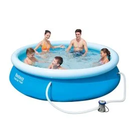 Bestway Piscina fuori terra tonda autoportante fast set 305x76cm con pompa filtro a cartuccia - Giardino e terrazzo