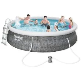 Bestway Piscina Bestway fuori terra autoportante fast set 457x107 cm con pompa filtro a cartuccia - Giardino e terrazzo