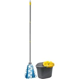 Secchio Strizzatore con Manico e Mop Doppia Azione - Utensileria e ferramenta
