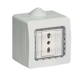 Bticino Presa bipasso in custodia IP55 1 modulo - Elettricità e automazioni