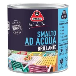 Boero Smalto brillante boero fai da te base ad acqua per interni/esterni verde capri lt.0,5 - Vernici