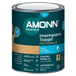 J.f.amonn Impregnante amonn topgel base acqua, impregna, decora e impermeabilizza le superfici di legno, 750 ml, quercia - Vernici