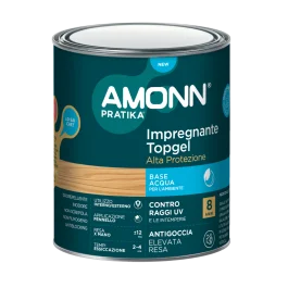 J.f.amonn Impregnante topgel base acqua, impregna, decora e impermeabilizza le superfici di legno, 750 ml noce scuro - Vernici
