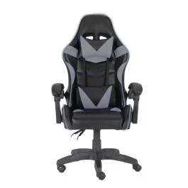 Gloxy Sedia gaming girevole, ergonomica, altezza regolabile, con poggiatesta e supporto lombare, colore nera e grigia - Utensileria e ferramenta