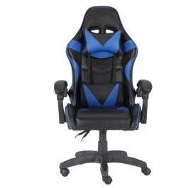 Gloxy Sedia gaming girevole, ergonomica, altezza regolabile, colore nera e blu - Utensileria e ferramenta