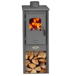 Bion Stufa a legna loki 7 kw, volume riscaldabile 120 m³, 33x36xh.93 cm - Bagno, idraulica e termoidraulica