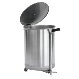 Contenitore porta sacchetti in acciaio inox con coperchio a pedale - Fricosmos