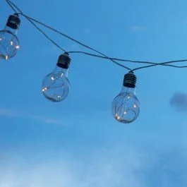 Bion Catena luminosa a led a Goccia ip44a ricarica solare, cavo bianco - Illuminazione