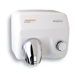 Asciuga Mani ad Azionamento Manuale, Saniflow Acciaio con vernice epossidica, Bianco - Mediclinics