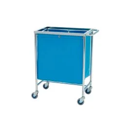 Carrello per biancheria sporca, acciaio cromato, sacco di tela plastificata - Inmoclinic