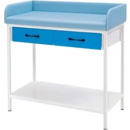 Fasciatoio per neonati e lattanti, acciaio verniciato, due cassetti in PVC, ripiano inferiore - Inmoclinic