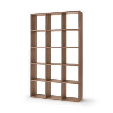 Scaffalatura noce 5x3 - Arredamento