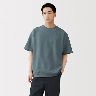 T-shirt in waffle quick dry da uomo