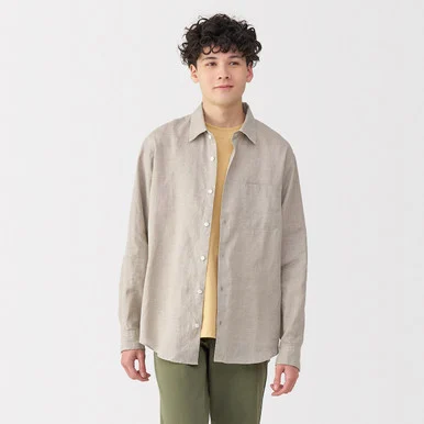 Camicia in lino lavato da uomo