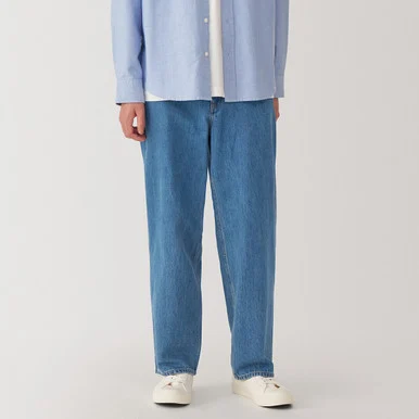 Jeans a Gamba Larga in Misto Kapok per Uomo