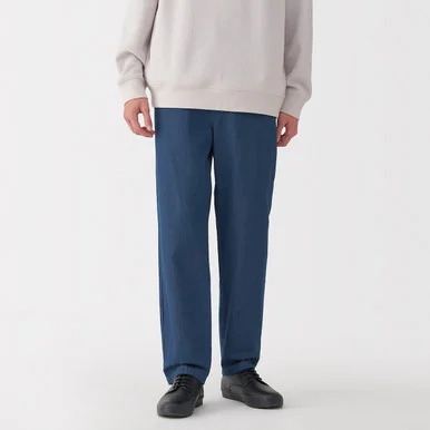 Pantaloni Comfort Fit in denim lavato da uomo ‐ Indaco