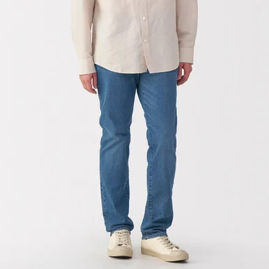 Jeans slim in denim elasticizzato da uomo ‐ Indaco
