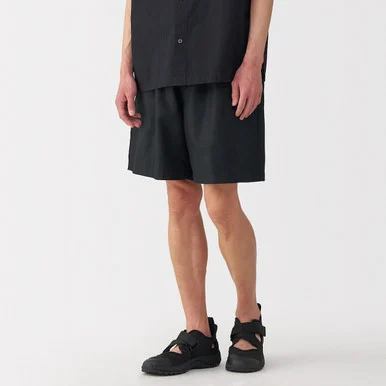 Pantaloncini in twill mix canapa da uomo