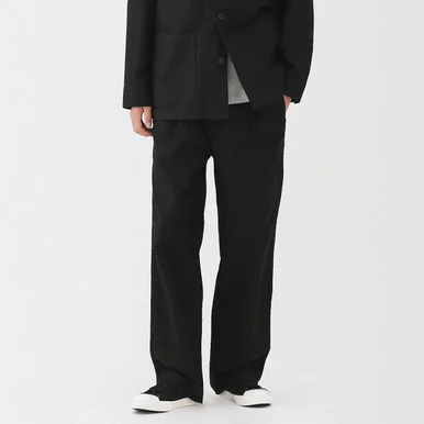 Pantaloni a gamba larga in moleskin misto kapok da uomo