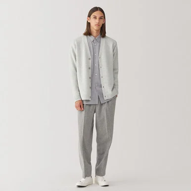 Cardigan in lana compatta da uomo