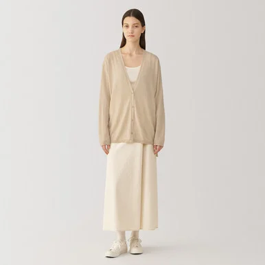 Cardigan in cachemire non tinto da donna