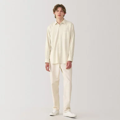 Camicia in twill di cotone spazzolato da uomo