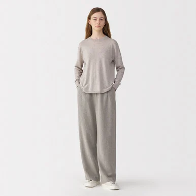 Pantaloni da donna in lino e lana