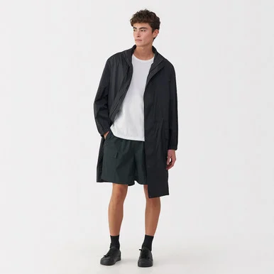 Pantaloncini cargo in nylon idrorepellente da uomo
