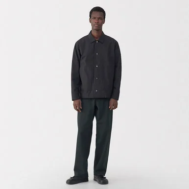 Pantaloni da uomo a gamba larga in washi e twill