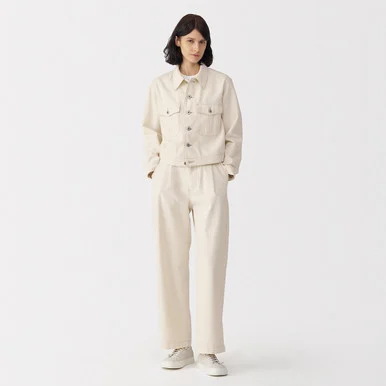 Pantaloni da donna in washi e twill