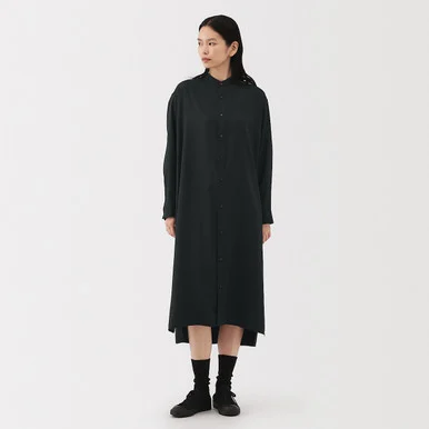 Abito camicia dalla vestibilità rilassata in misto modal da donna