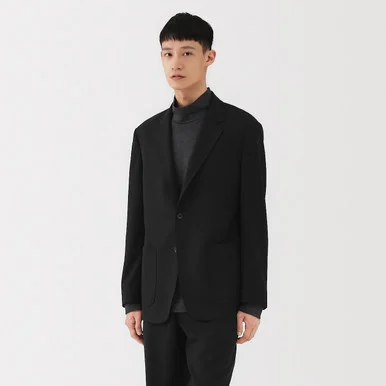Blazer in twill di poliestere da uomo