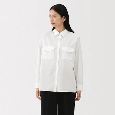 Camicia in popeline di cotone da donna