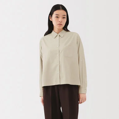 Camicia dalla vestibilità rilassata in misto modal da donna ‐ A righe