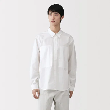 Camicia tascabile in cotone biologico da uomo