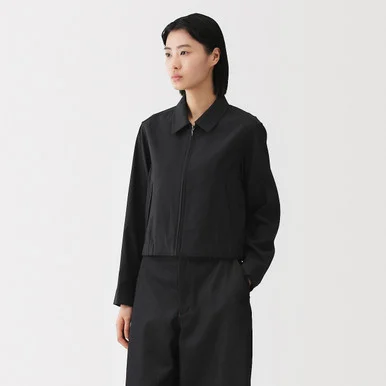 Giacca cropped in misto rayon da donna