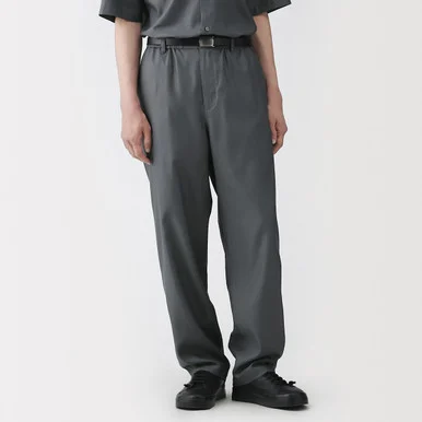 Pantaloni taglio comodo dobby misto washi da uomo