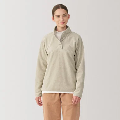 Pullover in pile di poliestere riciclabile - Donna