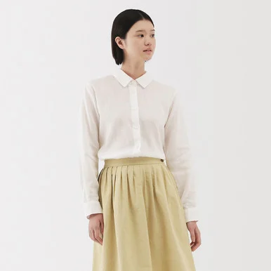 Camicia in lino lavato da donna