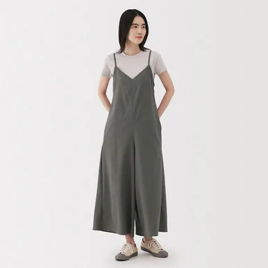 Tuta a gamba larga in misto seersucker da donna