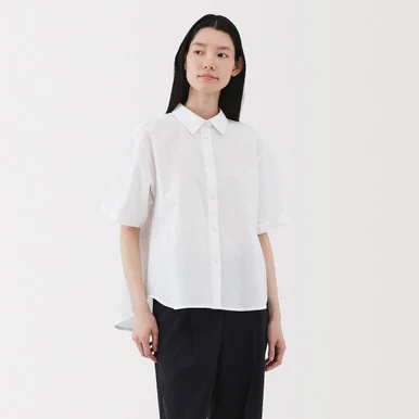 Camicia a maniche corte Cool Touch in cotone da donna