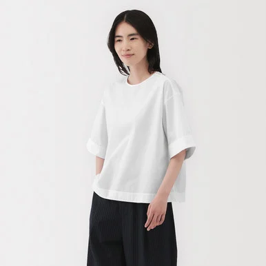 Blusa a maniche corte in cotone ampio Quick Dry da donna