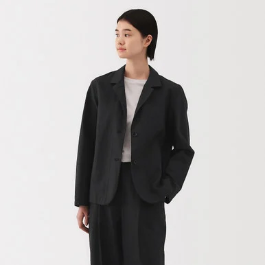 Giacca camicia mix canapa da donna